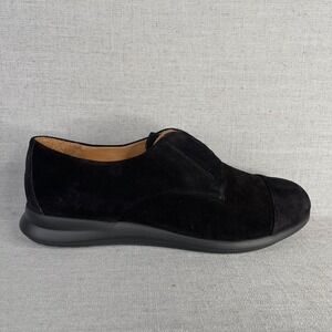 Samuel Hubbard Womens 9.5 Freedom Now Oxford Shoes Black Suede Comfort‎ Casual